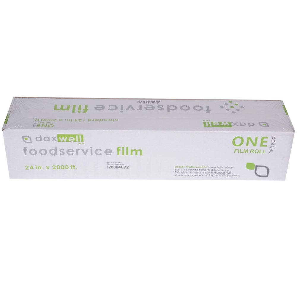 Daxwell Food Film Wrap, 24in x 2,000ft, Clear