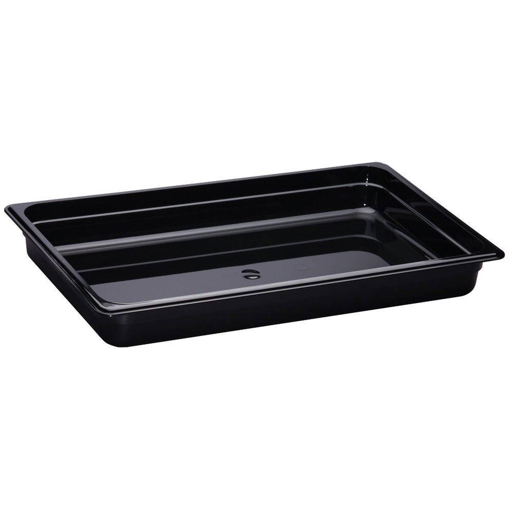Cambro H-Pan High-Heat GN 1/1 Food Pans, 2inH x 12-3/4inW x 20-7/8inD, Black, Pack Of 6 Pans