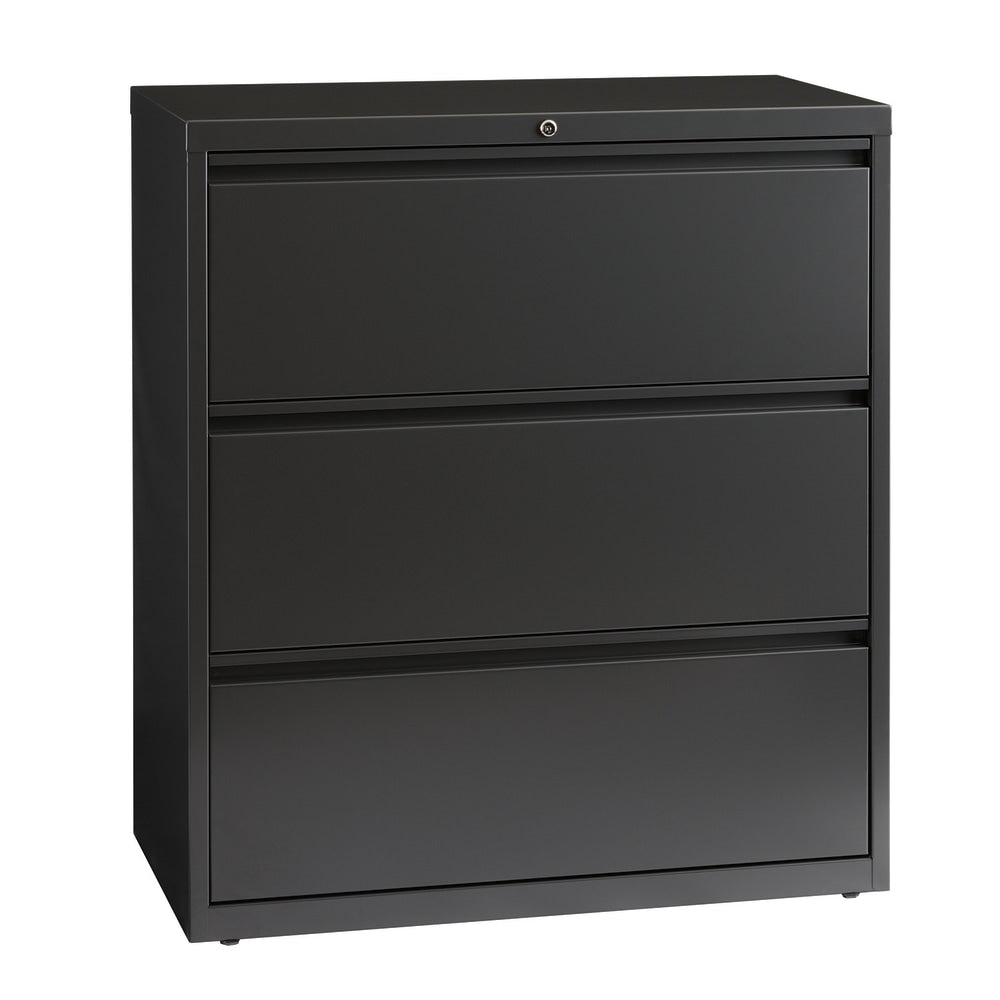 WorkPro 36inW x 18-5/8inD Lateral 3-Drawer File Cabinet, Charcoal