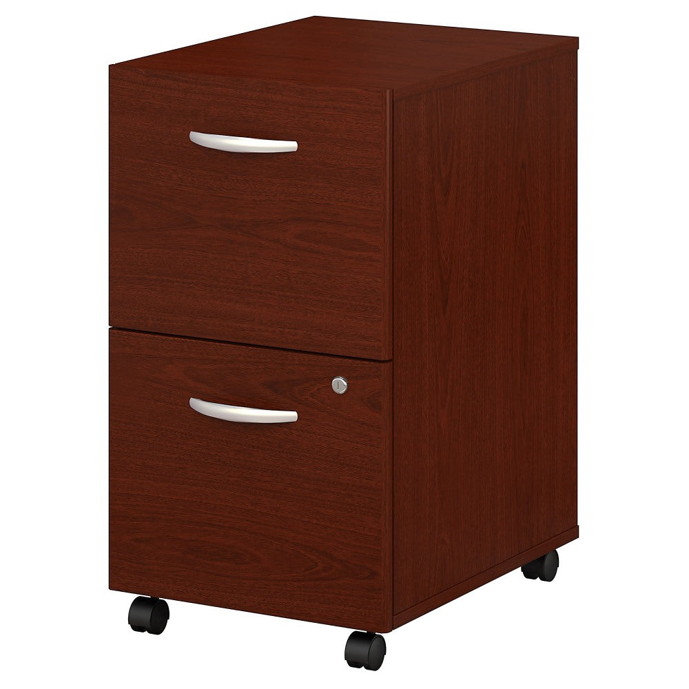 Bush Business Furniture Components 21inD Vertical 2-Drawer Mobile File Cabinet, Mahogany, Delivery