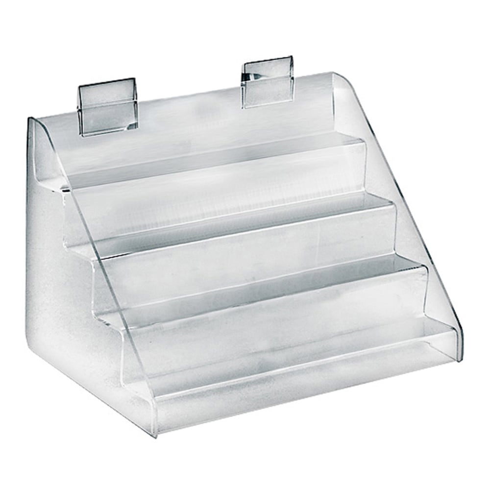 Azar Displays 4-Tier Counter Step Display, 8inH x 12inW x 8inD, Clear