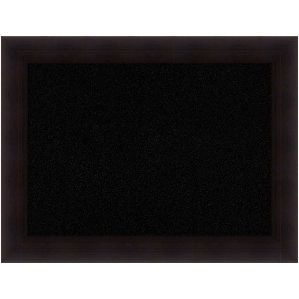 Amanti Art Cork Bulletin Board, 34in x 26in, Black, Portico Espresso Wood Frame
