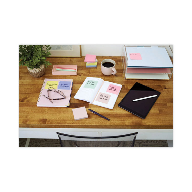 Original Recycled Pop-up Notes, 3 x 3, Sweet Sprinkles Collection Colors, 100 Sheets/Pad, 12 Pads/Pack