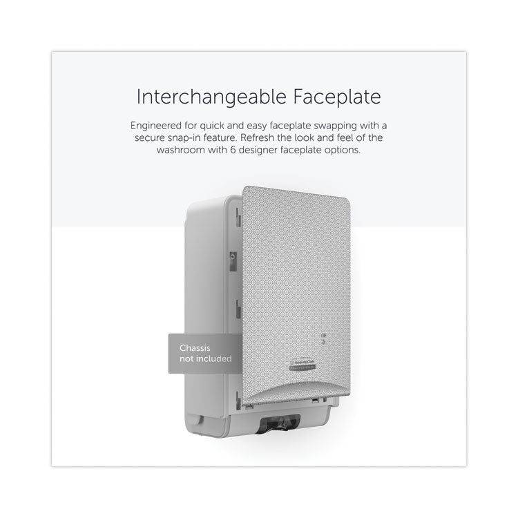 ICON Faceplate for Automatic Soap and Sanitizer Dispenser, 8.25 x 22 x 12.12, Silver Mosaic