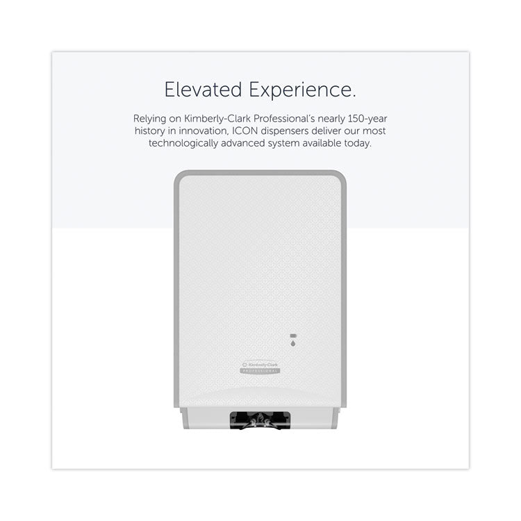 ICON Automatic Soap and Sanitizer Dispenser, 1.2 L, 8.06 x 14.18 x 4.75, White Mosaic