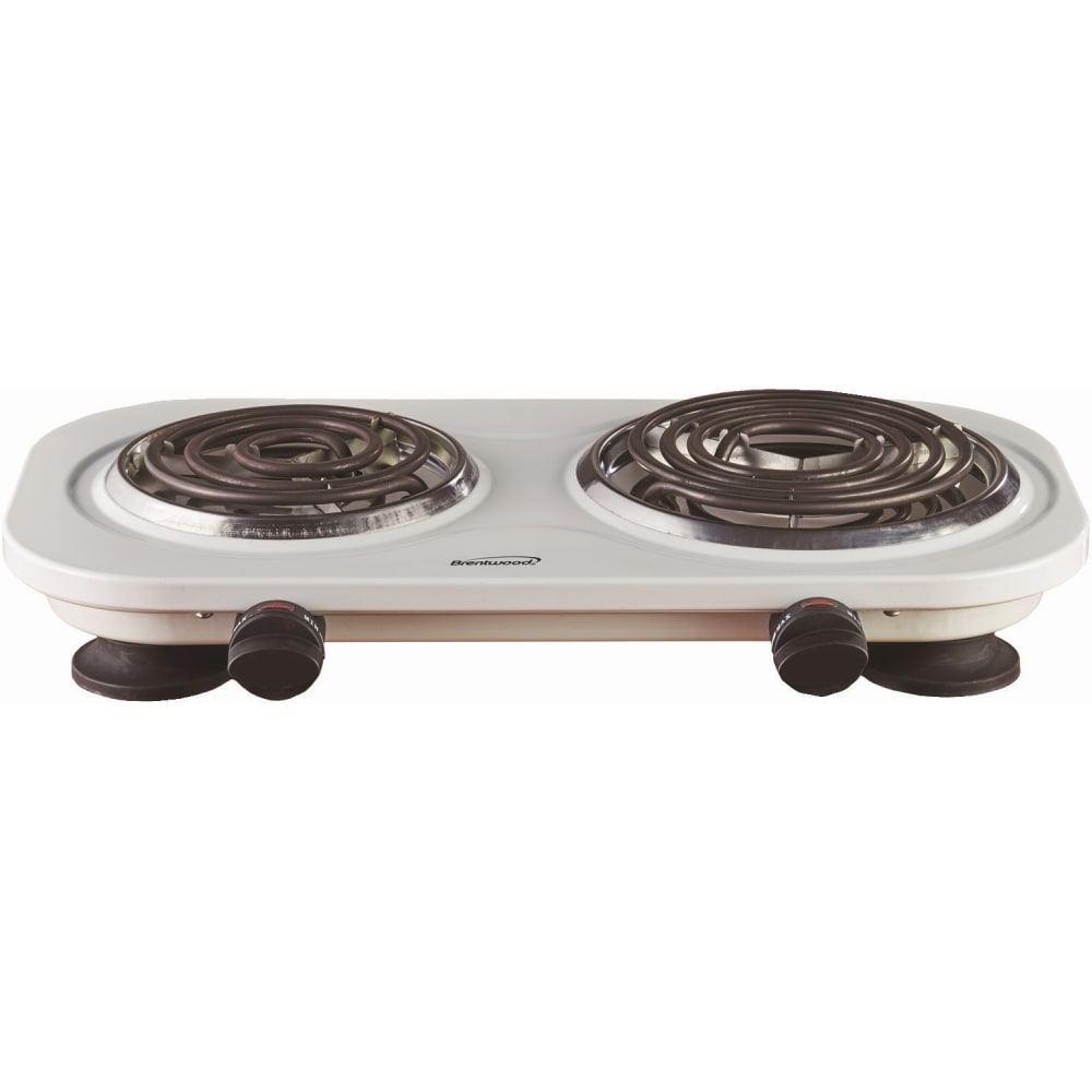 Brentwood TS-361W 1500w Double Electric Burner, White - Burner