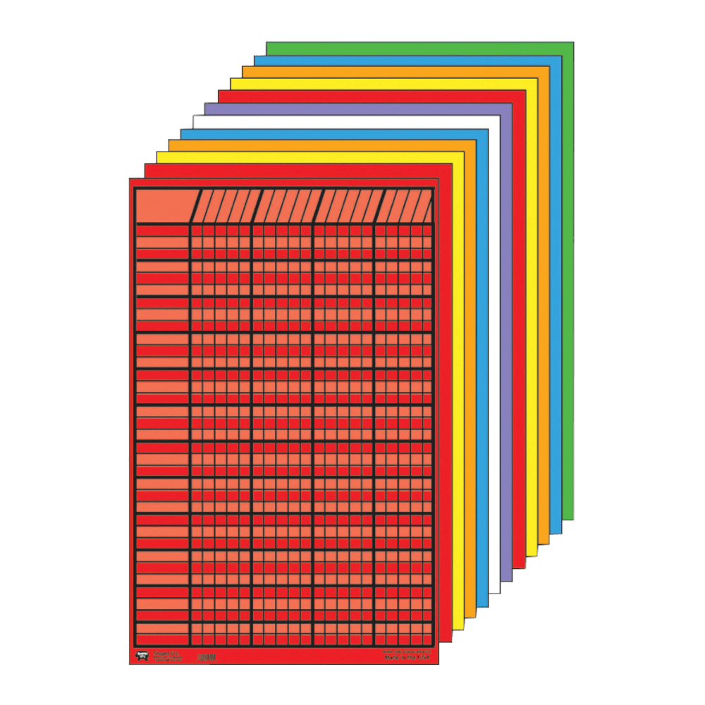 Creative Shapes Etc. Small Incentive Charts, 14in x 22in, Assorted Colors, Pre-K - Grade 8, Pack Of 12