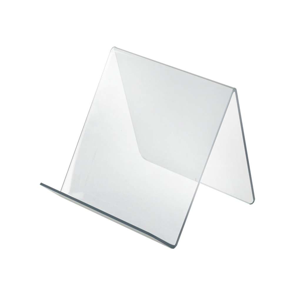 Azar Displays Acrylic Easel Displays, 6-1/2inH x 7inW x 7-1/2inD, Clear, Pack Of 10 Holders