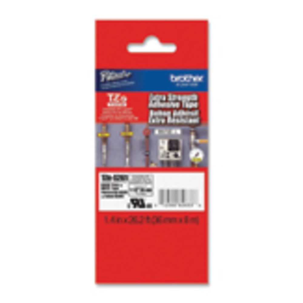 Brother Extra Strength Adhesive Tze Tape, 1 27/64in x 26 1/4ft, White
