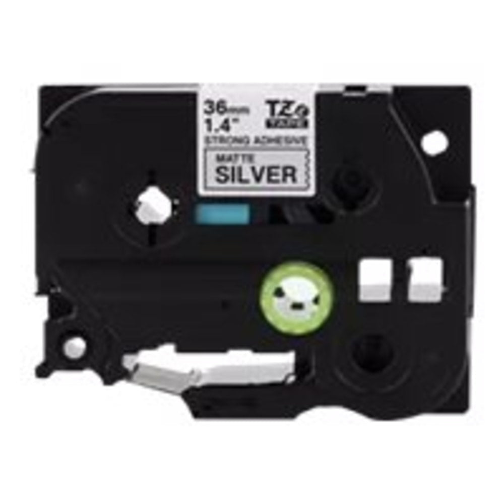 Brother Black on Silver Label Tape with Extra-Strength Adhesive