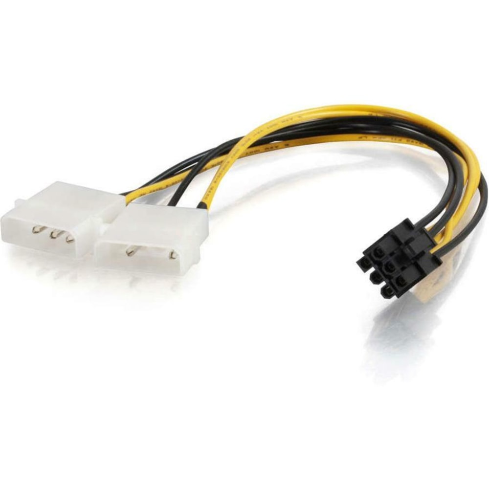 C2G 10in One 6-pin PCI Express to Two 4-pin Molex Power Adapter Cable - 10in