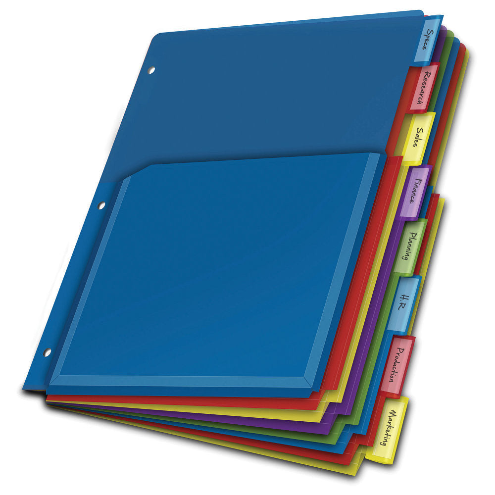 Office Depot Brand Expanding Index Dividers, 8 Tabs, Assorted, Pack Of 8