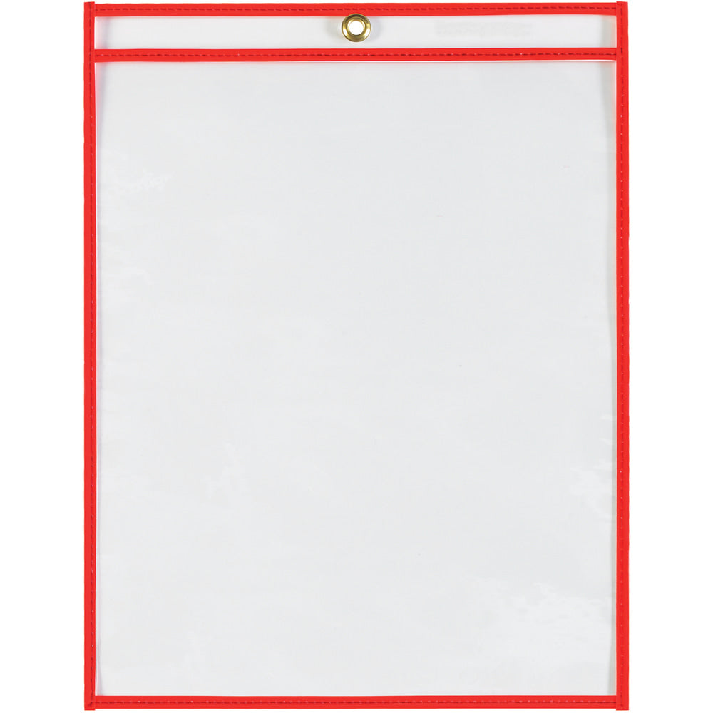 Partners Brand Job Ticket Holders, 9in x 12in, Neon Red, Pack Of 15