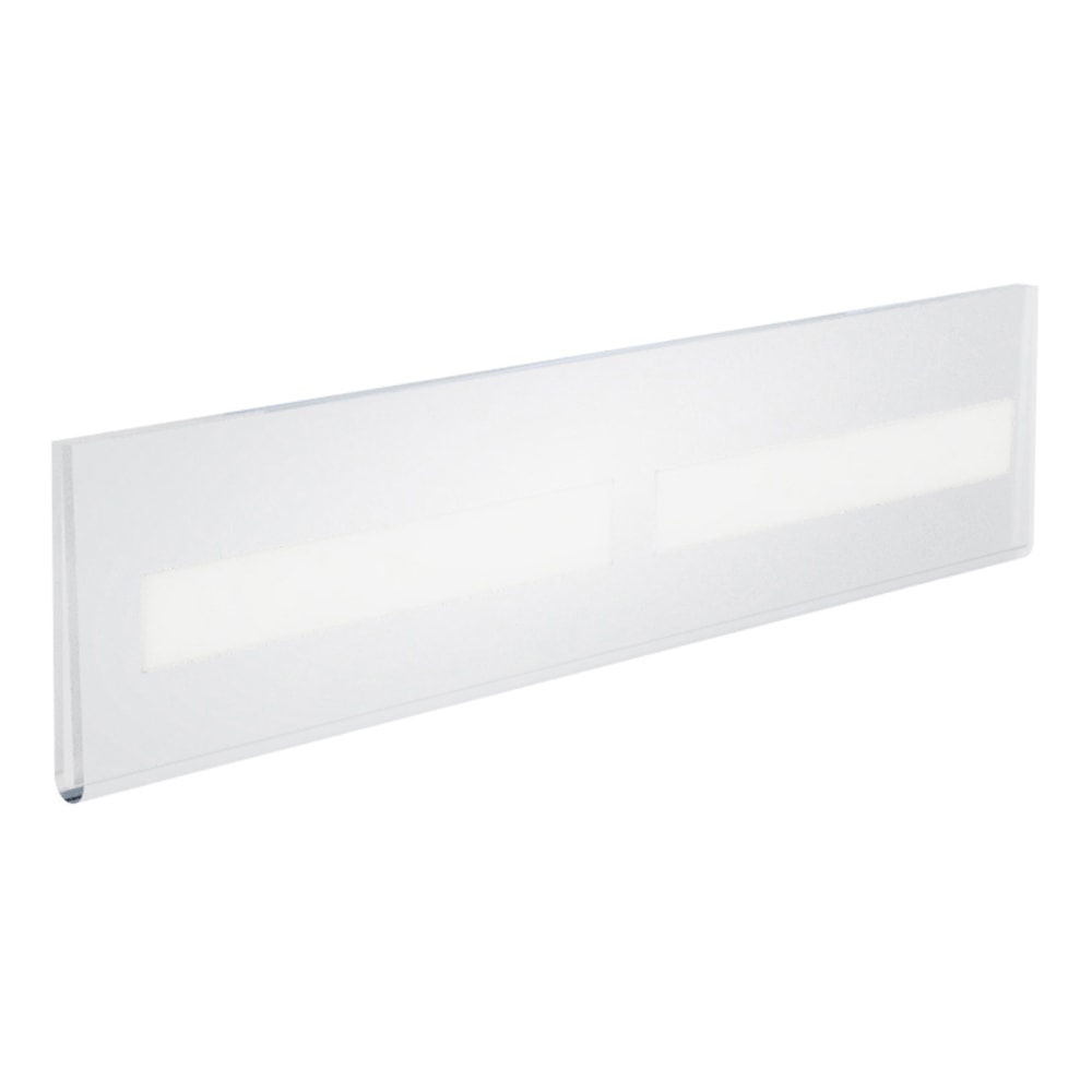 Azar Displays Acrylic U-Frame Nameplate Sign Holders, 2-1/2inH x 11-1/2inW x 3/16inD, Clear, Pack Of 10 Sign Holders