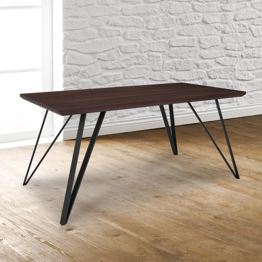 Flash Furniture Rectangular Dining Table, 29-1/4inH x 31-1/2inW x 63inD, Dark Ash