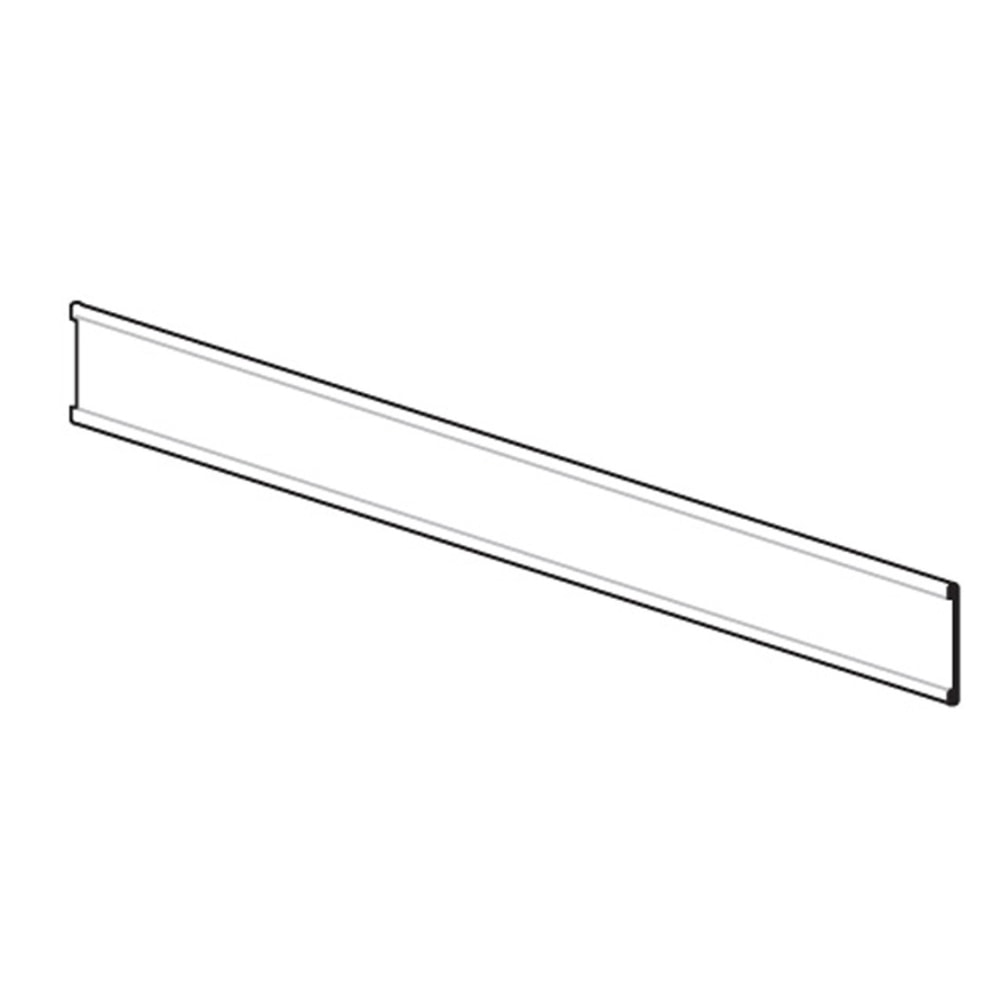 Azar Displays PVC Horizontal Adhesive-Back Nameplates, 1inH x 8-1/2inW x 3/16inD, Clear, Pack Of 10 Nameplates