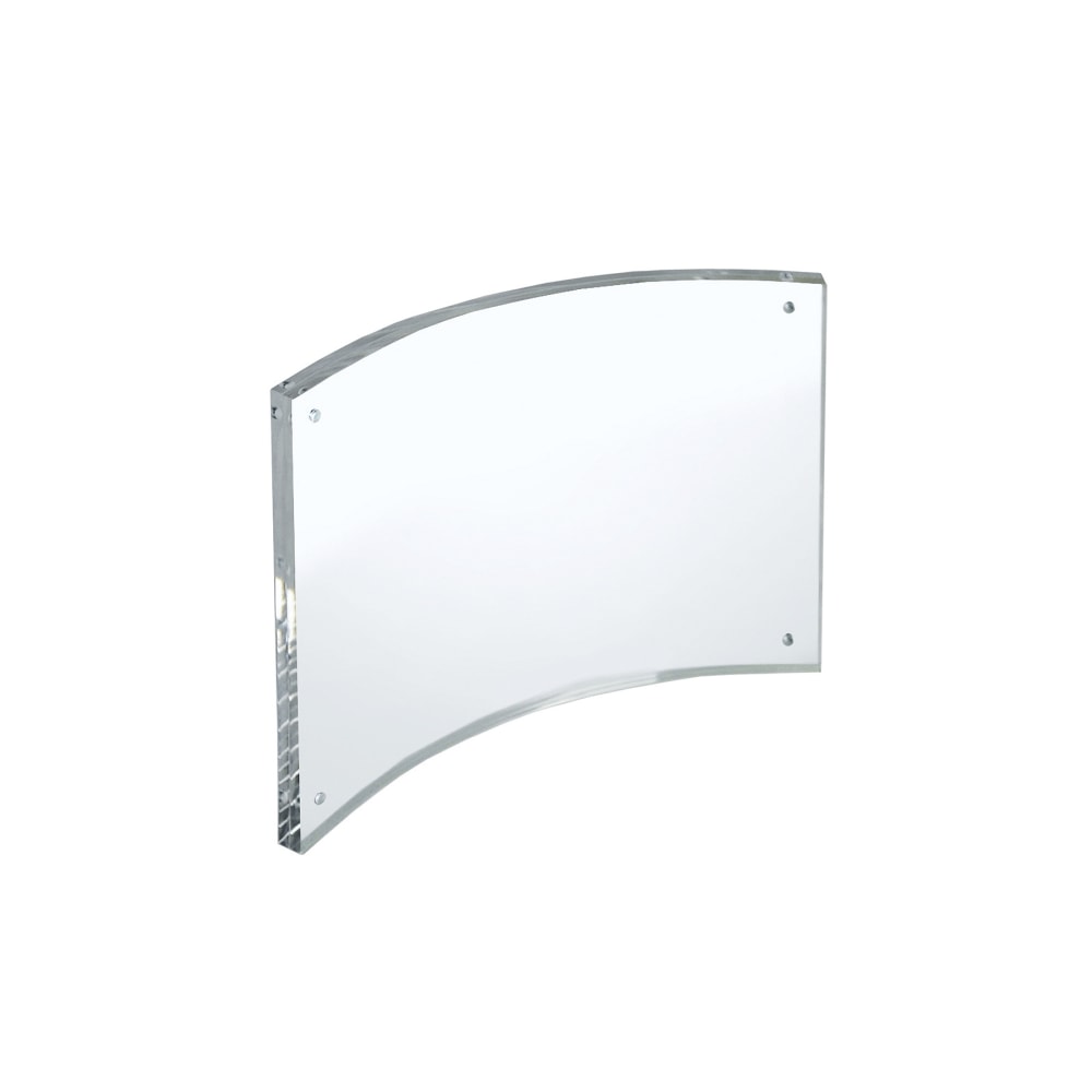 Azar Displays Curved Magnetic Acrylic Sign Holders, 5in x 7in, Clear, Pack Of 2 Holders