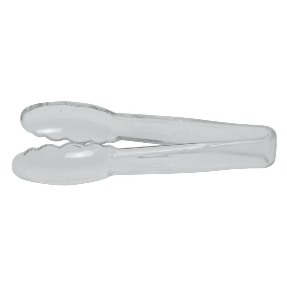 Cambro Plastic Tongs, Scallop Grip, 6in, Clear, Pack Of 12 Tongs