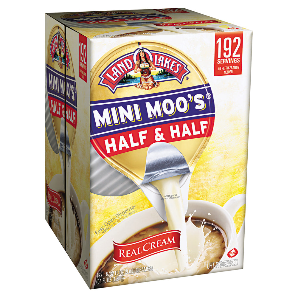 Land OLakes Mini Moos Half-And-Half Liquid Coffee Creamer, Original Flavor, 0.28 Oz Single Serve x 192