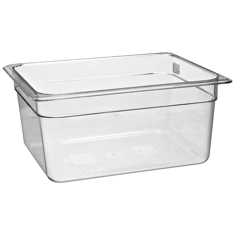 Cambro Camwear Polycarbonate 1/2 Size Food Pans, Clear, Pack Of 6 Pans