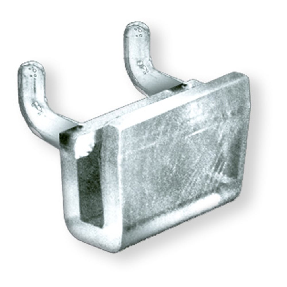 Azar Displays Plastic U Hooks For Pegboard And Slatwall Systems, 13/16inH x 1-1/8inW x 1/2inD, Clear, Pack Of 20 Hooks