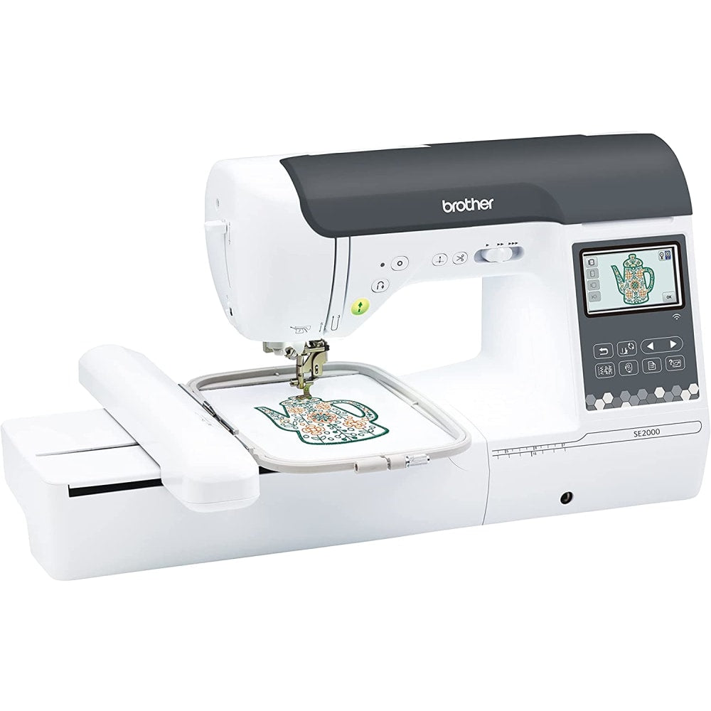 Brother SE2000 Computerized Sewing And Embroidery Machine, White