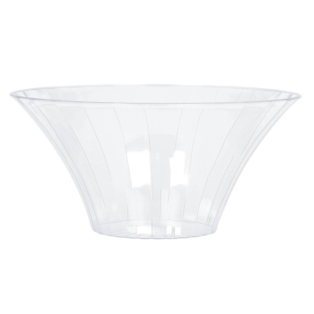 Amscan Flared Plastic Bowls, 4-1/2in x 9in, Clear, Set Of 6 Bowls