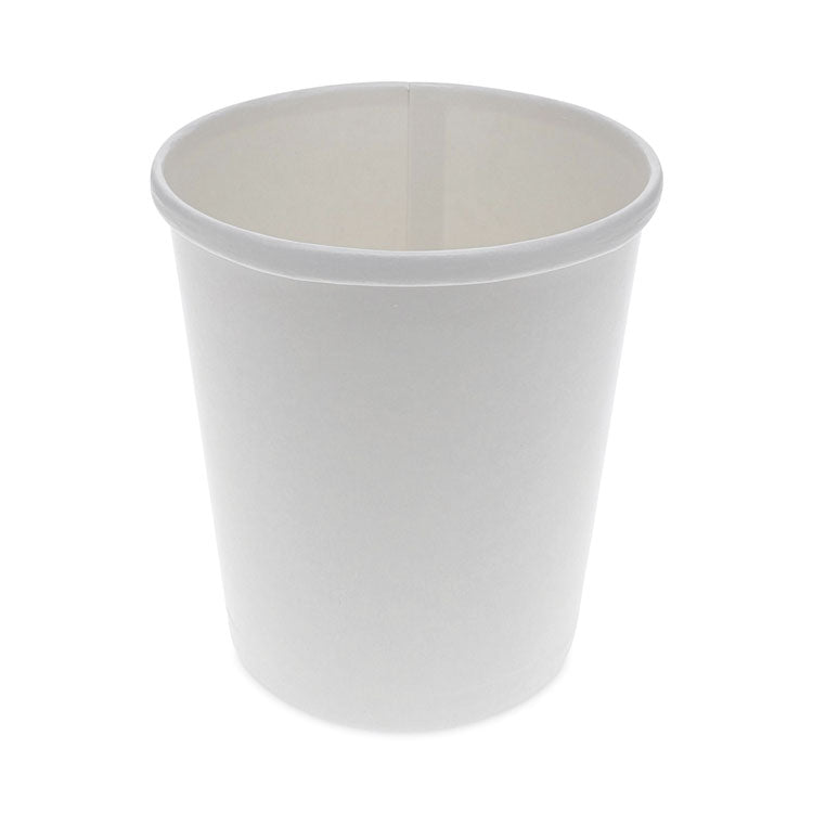 Paper Round Food Container, 32 oz, 5.13" Diameter x 4.5" h, White, 500/Carton