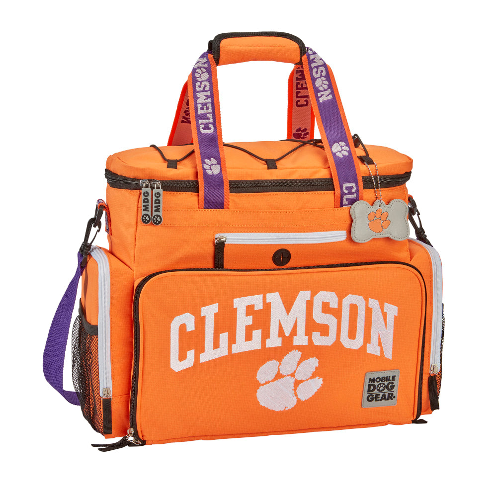 Overland Mobile Dog Gear NCAA Week Away Bag, 12inH x 8inW x 16-1/2inD, Clemson Tigers