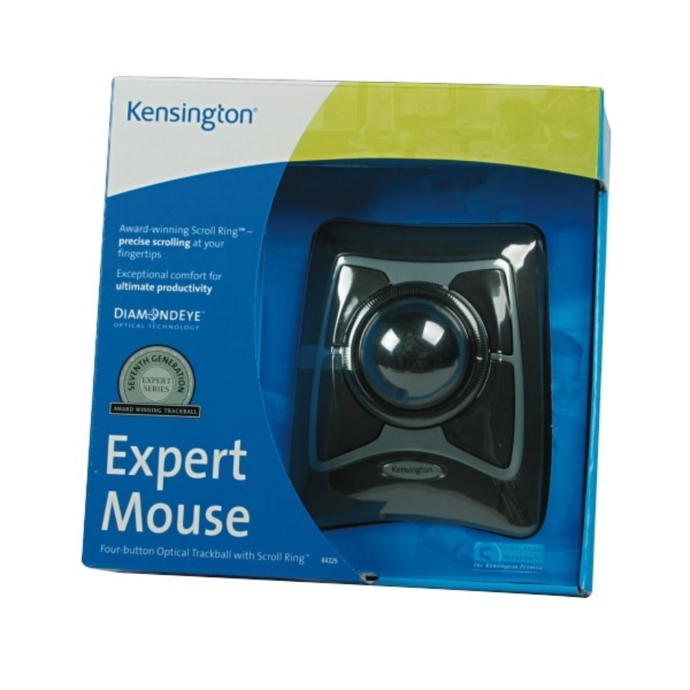 Kensington Expert Mouse Wired Trackball, Black/Gray