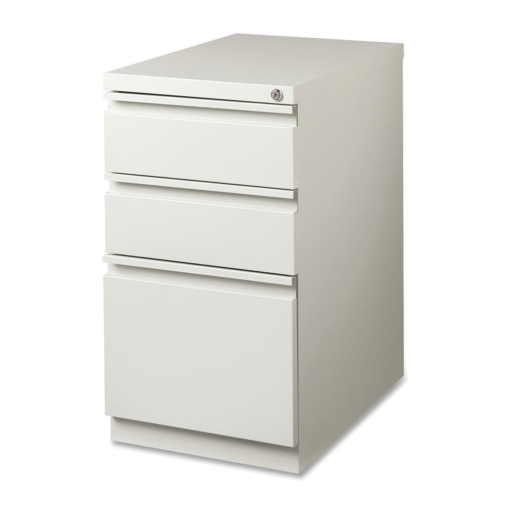 Lorell 19-7/8inD Vertical 3-Drawer Mobile Pedestal File Cabinet, Light Gray