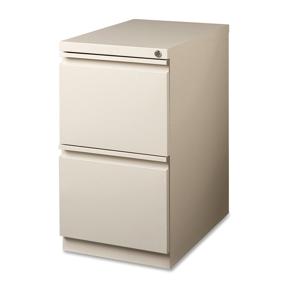 Lorell 19-7/8inD Vertical 2-Drawer Mobile Pedestal File Cabinet, Putty