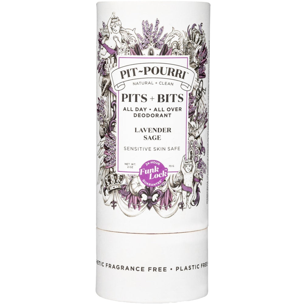 Poo-Pourri Pit-Pourri Natural Deodorant, Lavender Sage, 2 Oz, Pack Of 6
