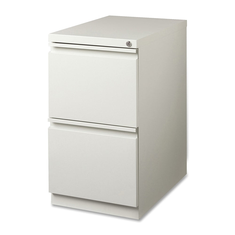 Lorell 19-7/8inD Vertical 2-Drawer Mobile Pedestal File Cabinet, Light Gray