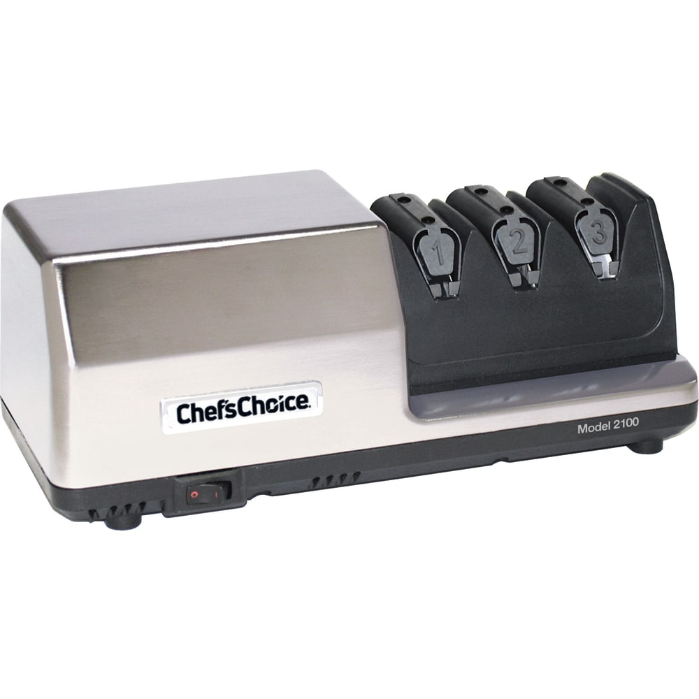 Edgecraft Chefs Choice Commercial EdgeSelect Diamond Hone Knife Sharpener, Silver