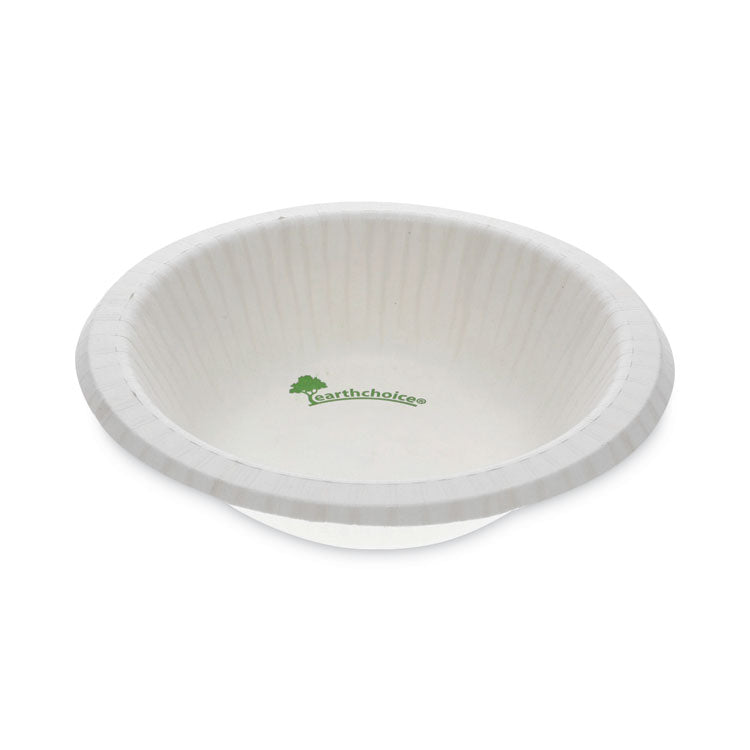 EarthChoice Pressware Compostable Dinnerware, Bowl, Paper, 12 oz, White, 750/Carton