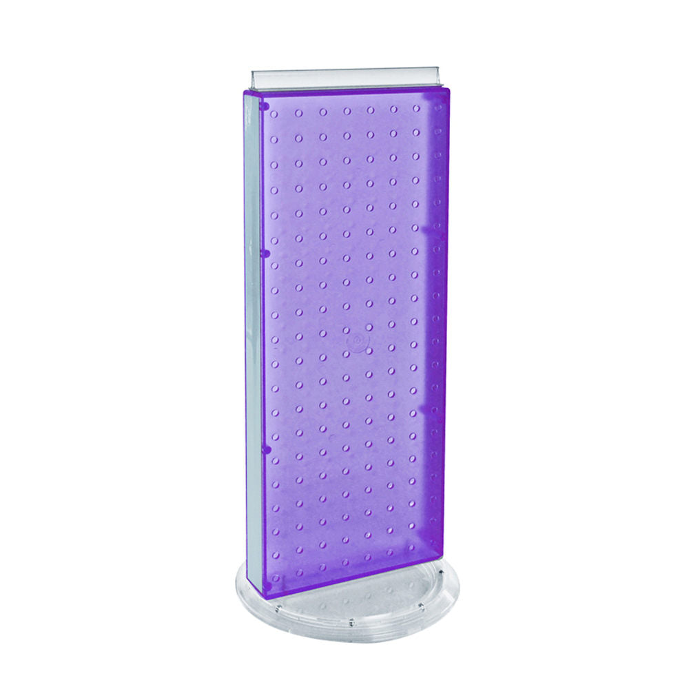 Azar Displays Revolving Pegboard Counter Display, 20-5/8inH x 8inW x 9inD, Purple