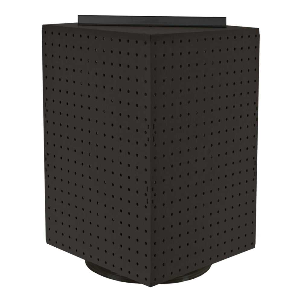 Azar Displays 4-Sided Revolving Pegboard Tabletop Display, 20inH x 14inW x 14inD, Black