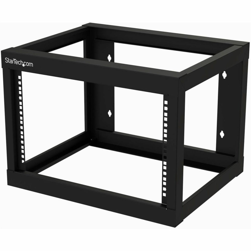 StarTech.com 6U Wall-mount Rack - Open Frame - 2 Post - 18 in. Deep - Steel - Black