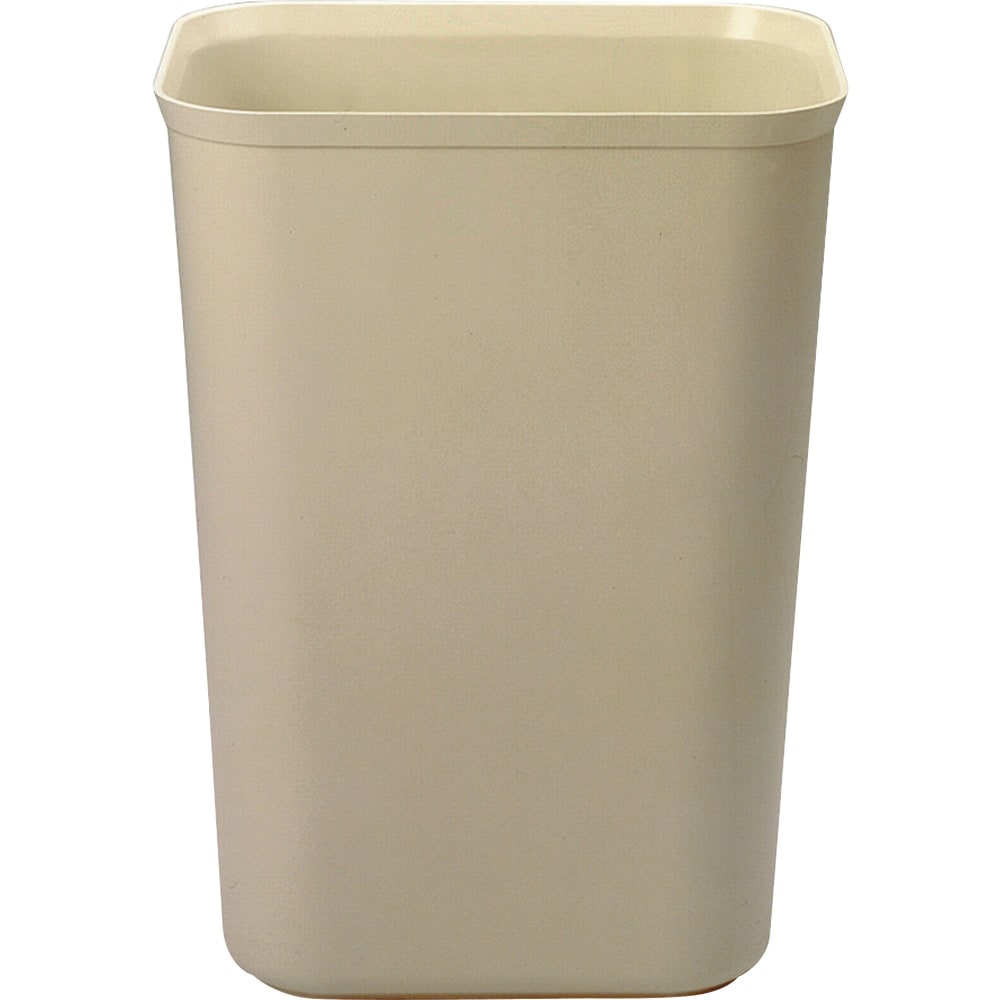 Rubbermaid Fire-Resistant Wastebasket, 10 Gallons, 20in x 15in x 11 1/4in, Beige