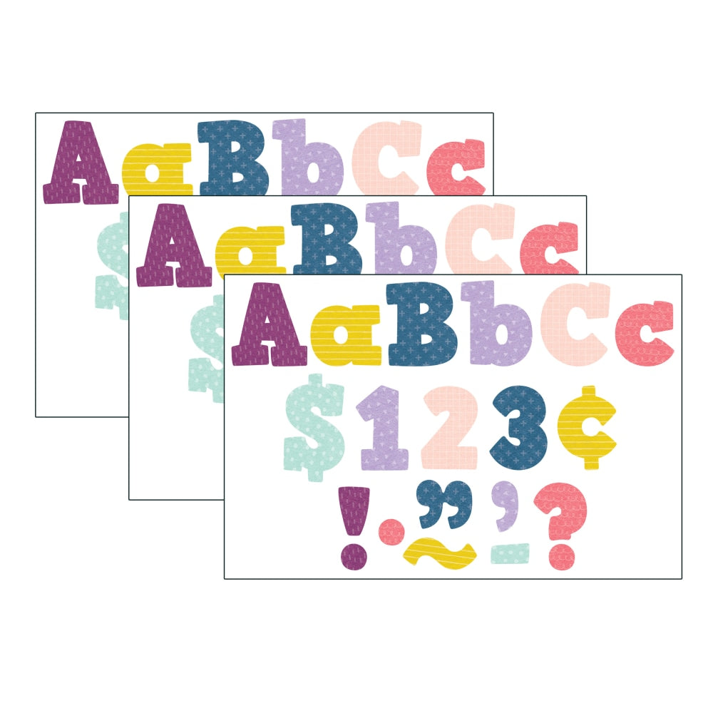 Teacher Created Resources 4in Letters, Oh Happy Day, 230 Pieces Per Pack, Set Of 3 Packs