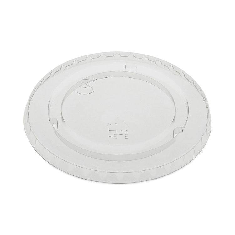 EarthChoice Strawless RPET Lid, Flat Lid, Fits 9 oz to 20 oz "A" Cups, Plastic, Clear, 1,020/Carton