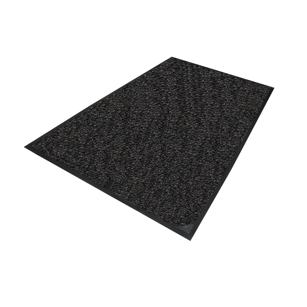 M+A Matting MicroLuxx Floor Mat, 59in x 35in, Smooth, Brown/Black