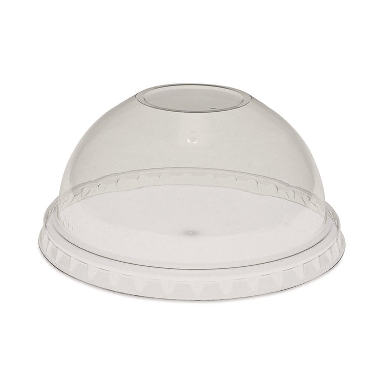EarthChoice Strawless RPET Lid, Dome Lid, Fits 9 oz to 20 oz "A" Cups, Plastic, Clear, 900/Carton