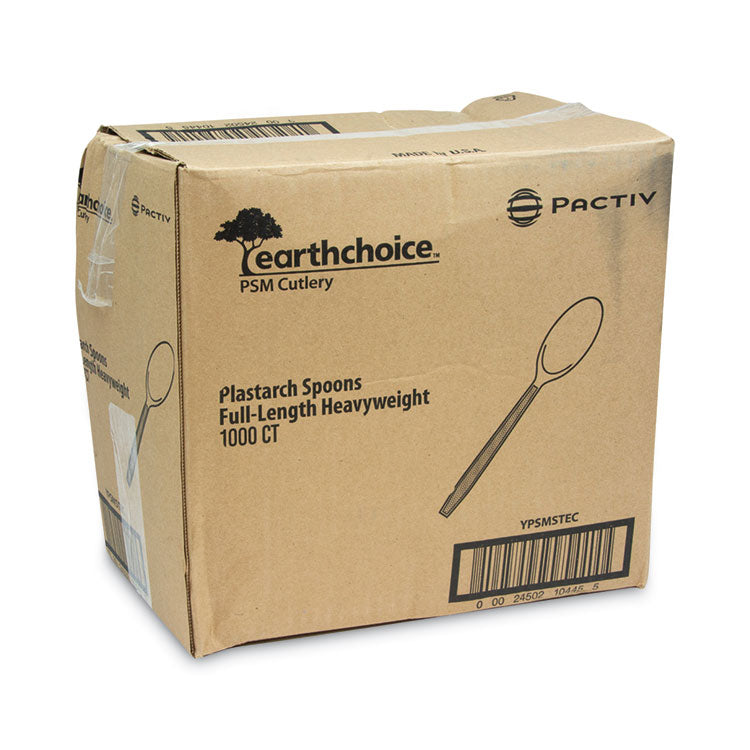 EarthChoice PSM Cutlery, Heavyweight Spoon, Plastic, Tan, 1,000/Carton