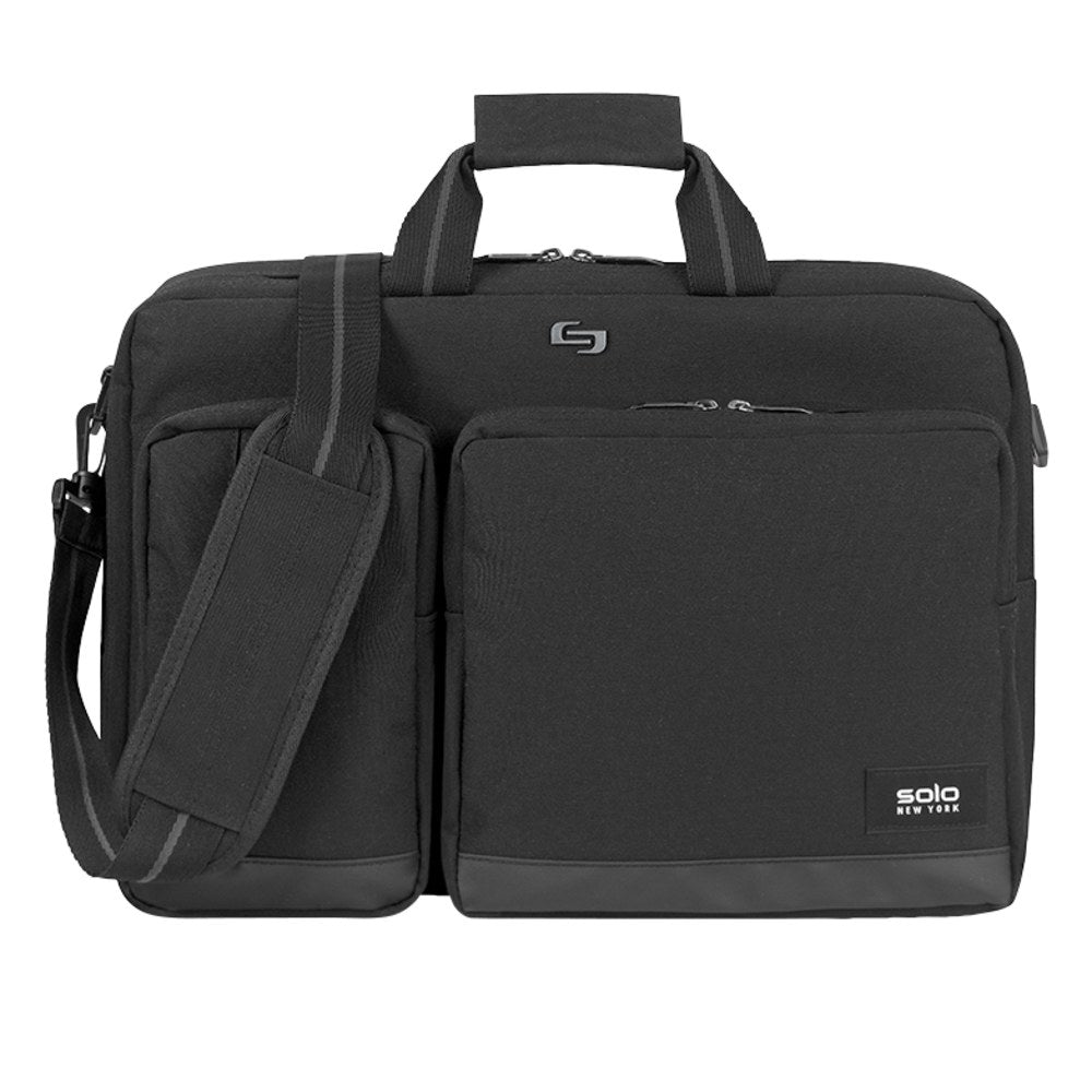 Solo New York Duane Hybrid Briefcase With 15.6in Laptop Pocket, Black