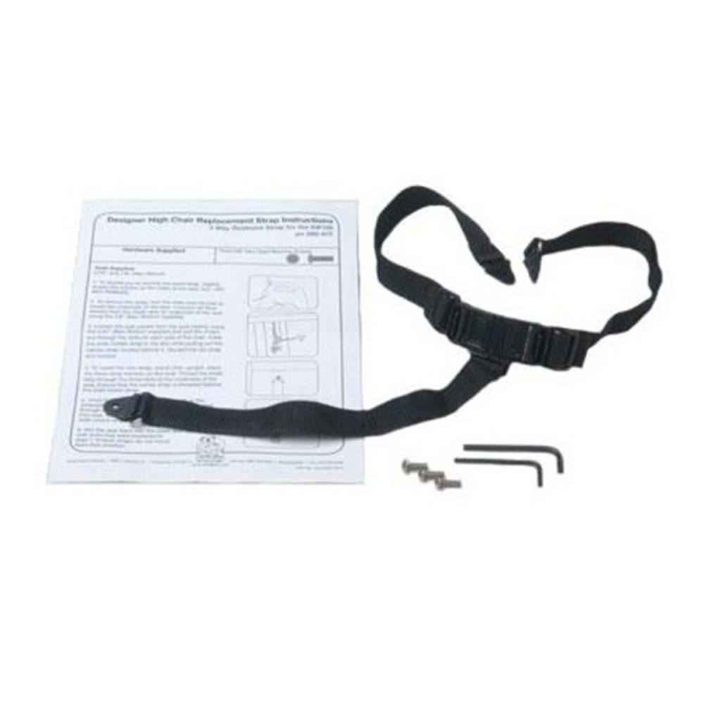 Koala Designer High Chair Waist Strap, 10inH x 6inW x 3/4inD, Black