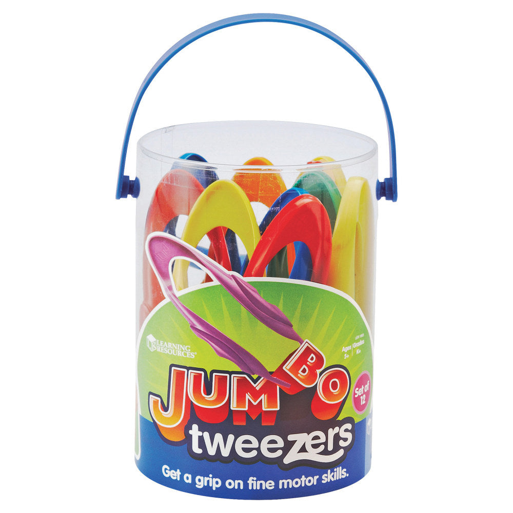 Learning Resources Jumbo Tweezers, 6inH, Pre-K - Grade 2, Pack Of 12
