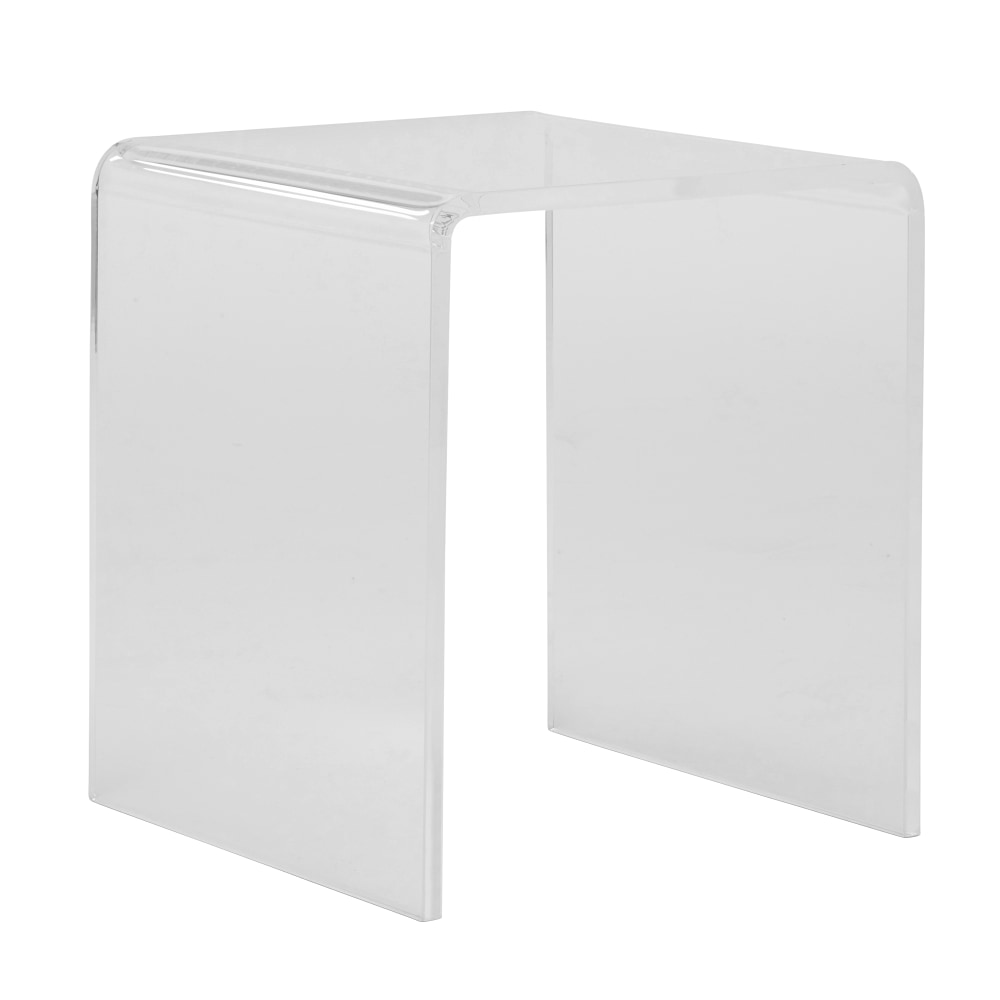 Eurostyle Veobreen Square Side Table, 18-1/8inH x 15-4/5inW x 15-4/5inD, Clear