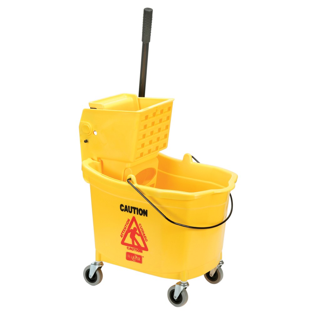 SKILCRAFT Wet Mop/Bucked And Wringer Combo, 15 1/4in x 21in x 36 1/2in, Yellow